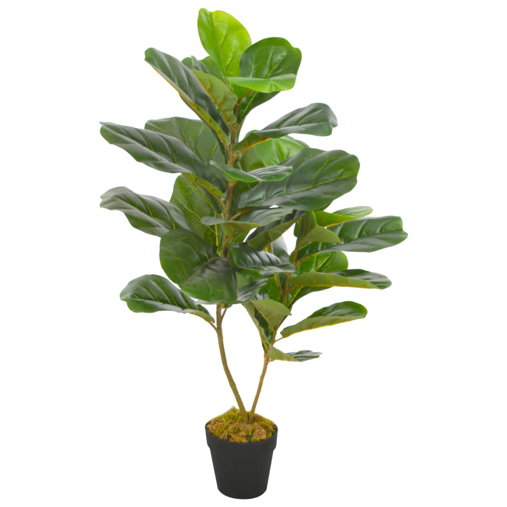 vidaXL Plantă artificială ficus cu ghiveci, verde, 90 cm vidaXL Plantă artificială ficus cu ghiveci, verde, 90 cm