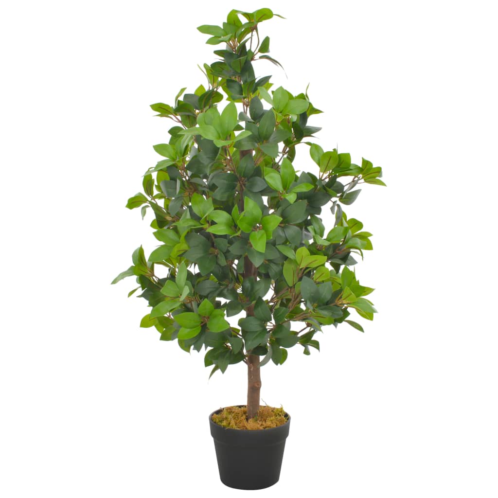 vidaXL Plantă artificială dafin cu ghiveci, verde, 90 cm vidaXL Plantă artificială dafin cu ghiveci, verde, 90 cm