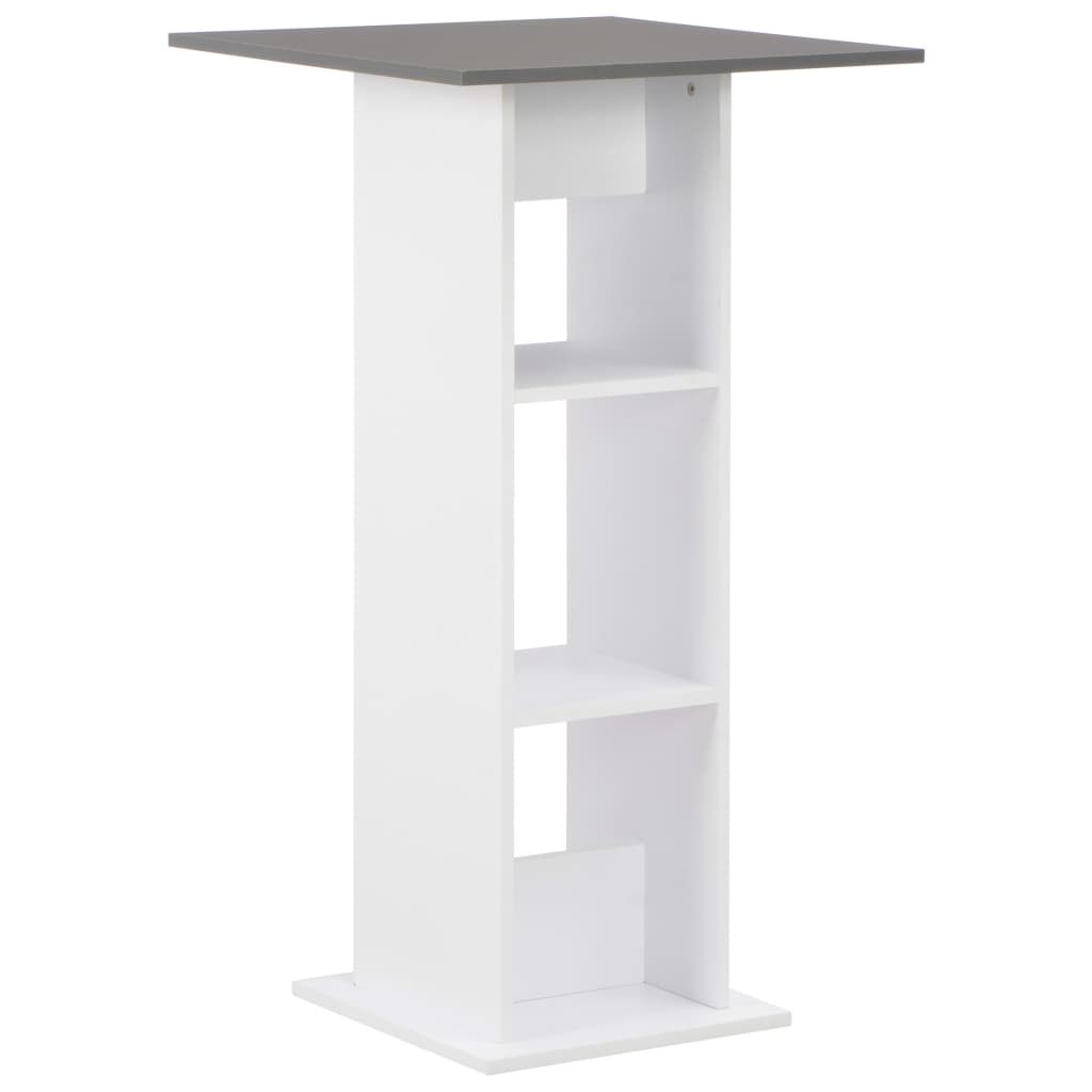 vidaXL Masă de bar, alb și gri antracit, 60 x 60 x 110 cm vidaXL Masă de bar, alb și gri antracit, 60 x 60 x 110 cm