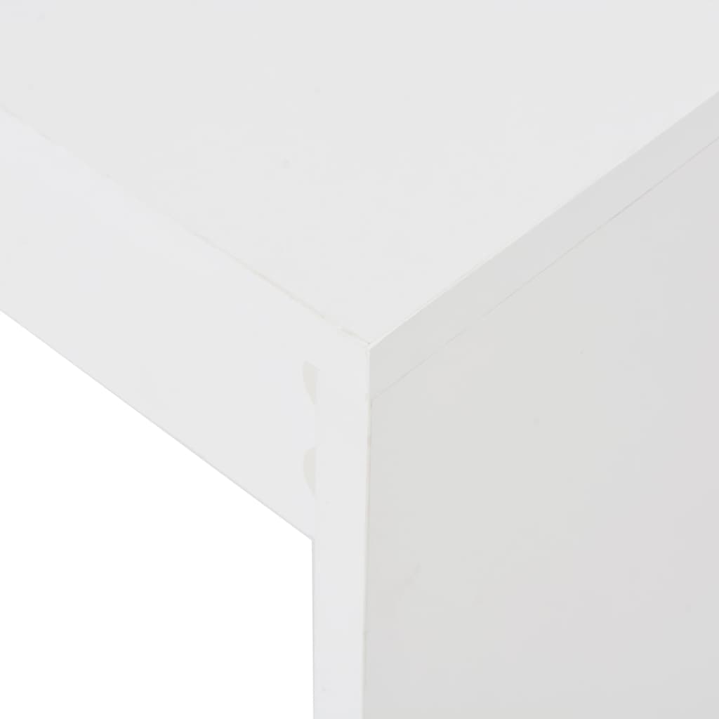 vidaXL Masă de bar cu raft, alb, 110 x 50 x 103 cm