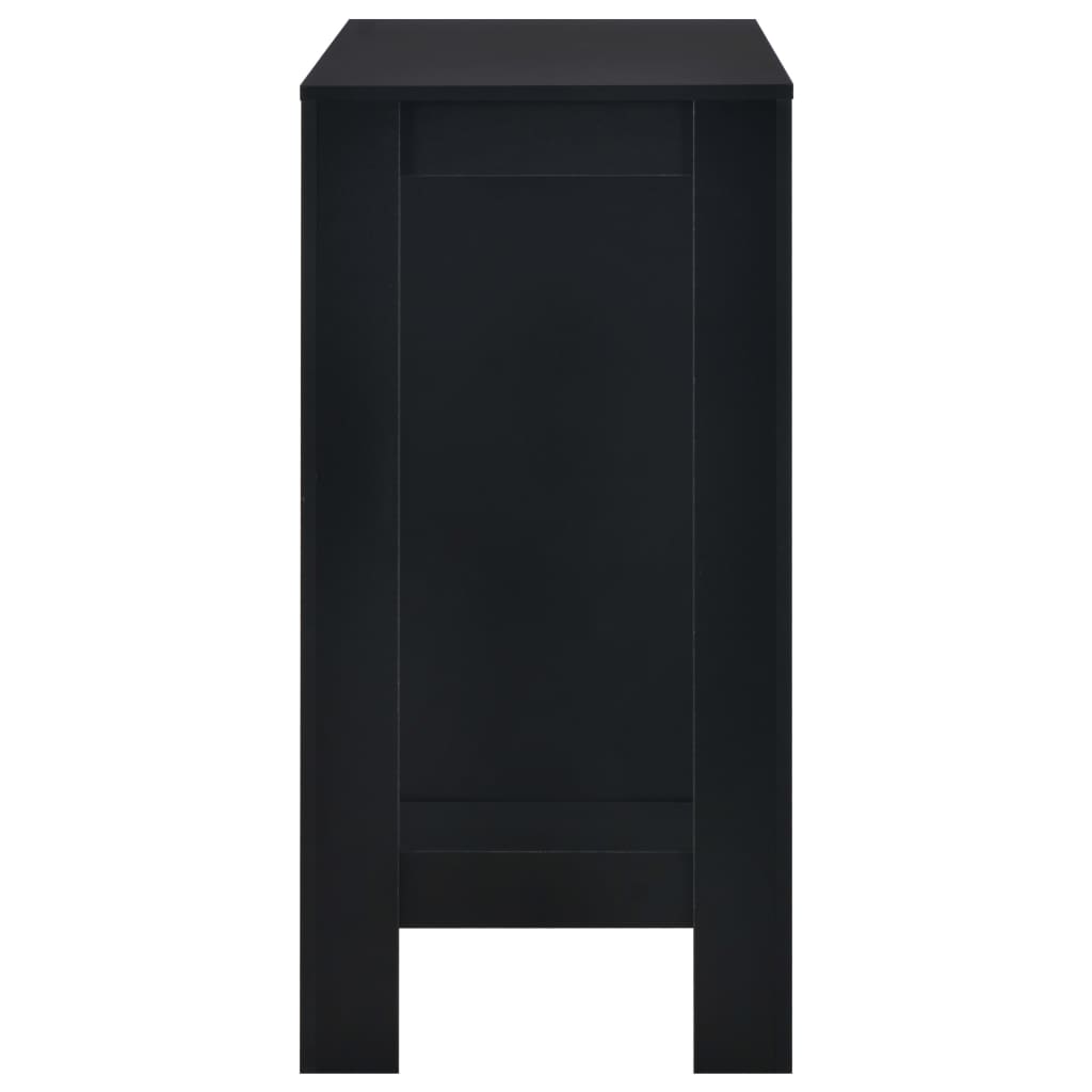vidaXL Masă de bar cu raft, negru, 110 x 50 x 103 cm