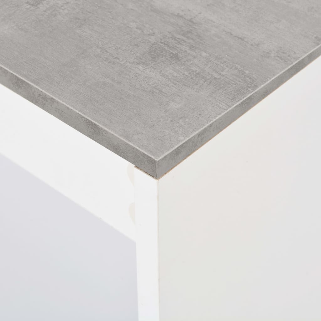 vidaXL Masă de bar cu raft, alb, 110 x 50 x 103 cm vidaXL Masă de bar cu raft, alb, 110 x 50 x 103 cm