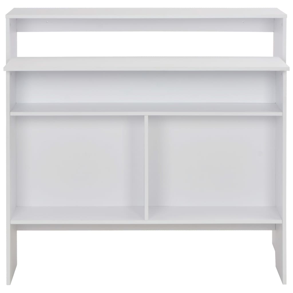 vidaXL Masă de bar cu 2 blaturi, alb, 130x40x120 cm vidaXL Masă de bar cu 2 blaturi, alb, 130x40x120 cm