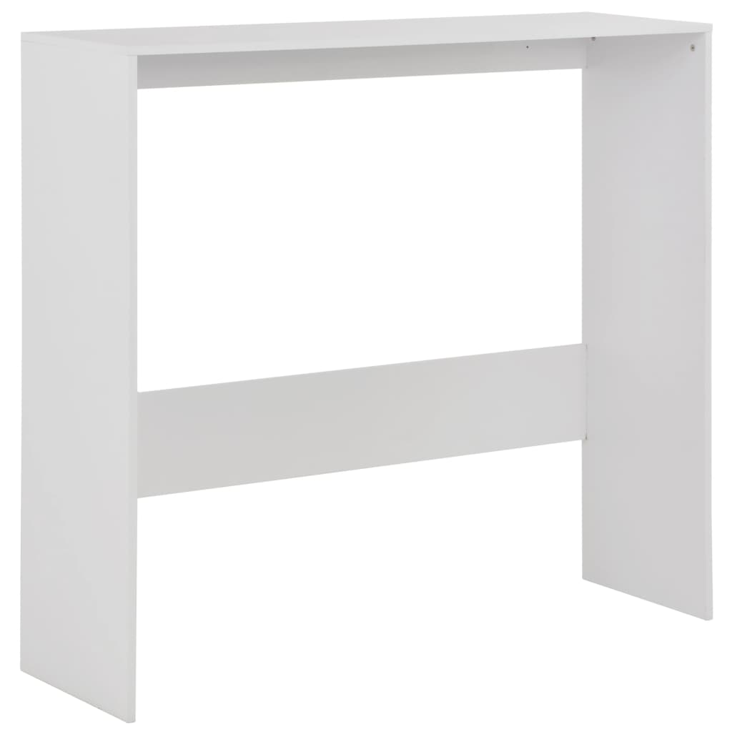 vidaXL Masă de bar cu 2 blaturi, alb, 130x40x120 cm vidaXL Masă de bar cu 2 blaturi, alb, 130x40x120 cm