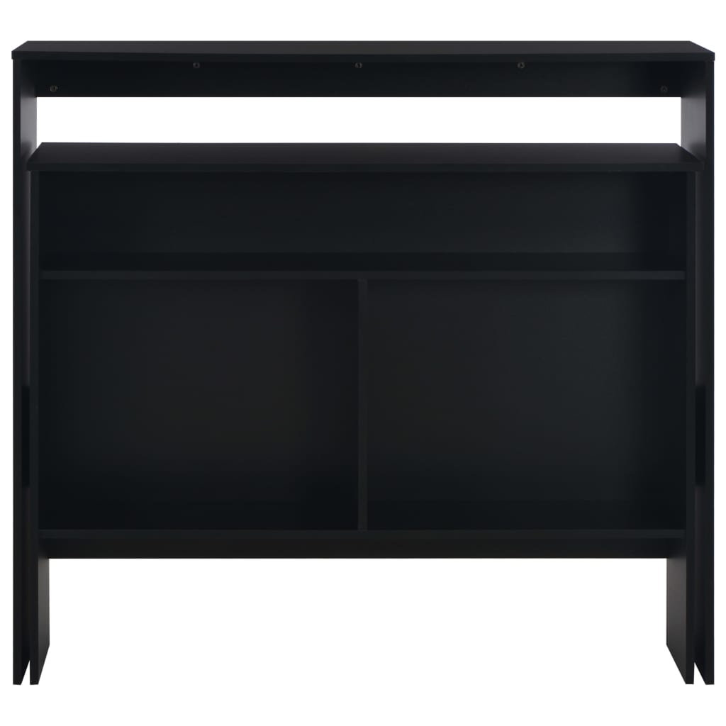 vidaXL Masă de bar cu 2 blaturi, negru, 130x40x120 cm vidaXL Masă de bar cu 2 blaturi, negru, 130x40x120 cm