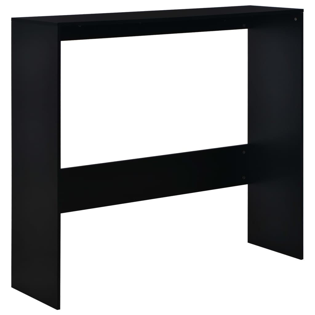 vidaXL Masă de bar cu 2 blaturi, negru, 130x40x120 cm vidaXL Masă de bar cu 2 blaturi, negru, 130x40x120 cm