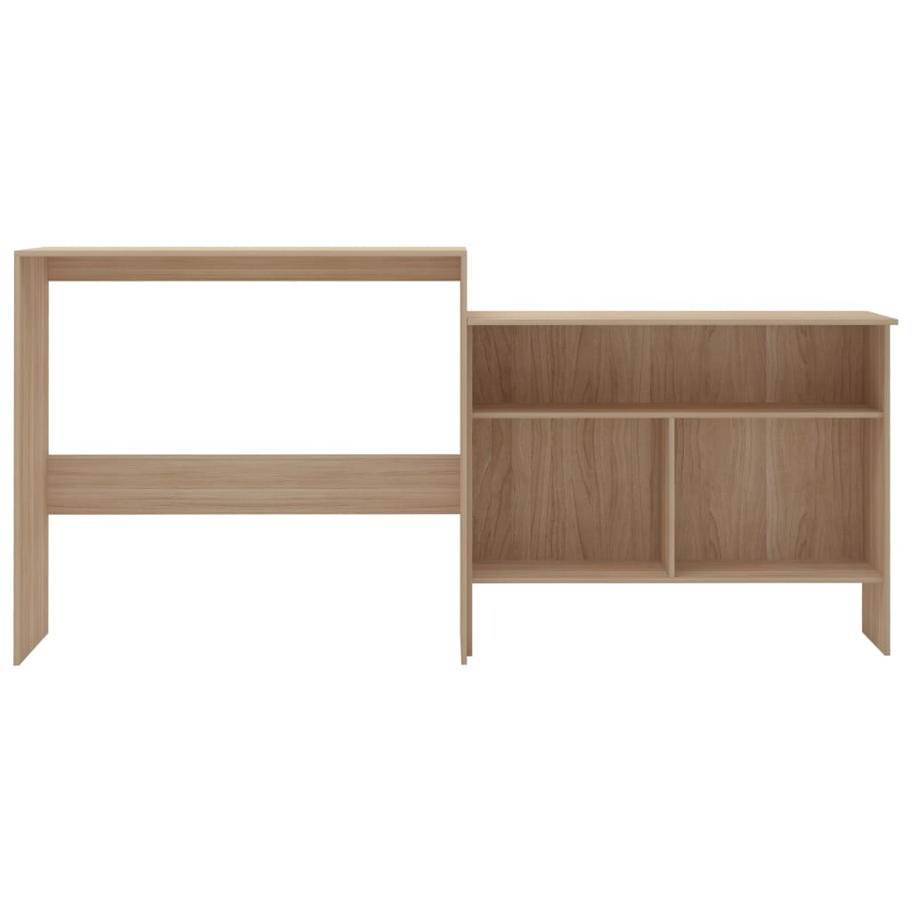 vidaXL Masă de bar cu 2 blaturi, stejar, 130x40x120 cm vidaXL Masă de bar cu 2 blaturi, stejar, 130x40x120 cm