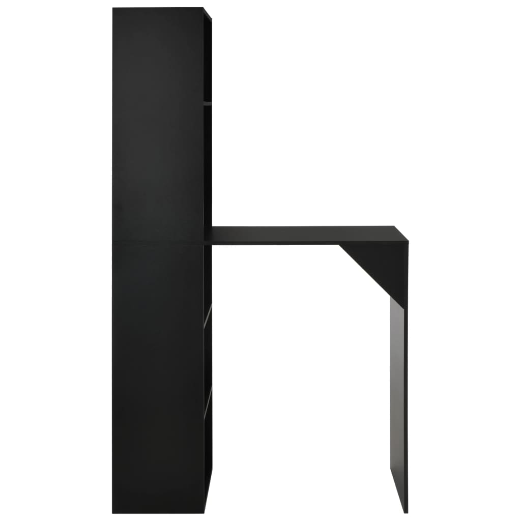 vidaXL Masă de bar cu dulap, negru, 115 x 59 x 200 cm vidaXL Masă de bar cu dulap, negru, 115 x 59 x 200 cm