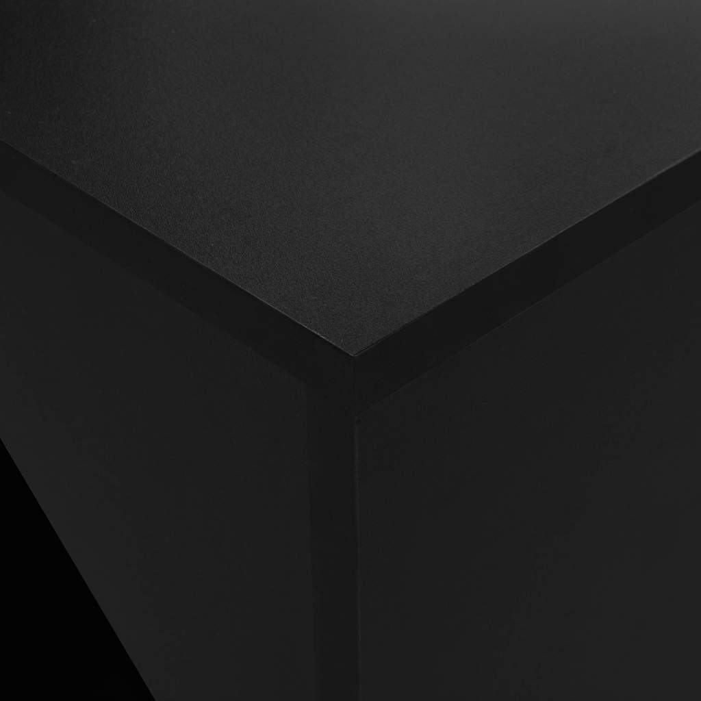 vidaXL Masă de bar cu dulap, negru, 115 x 59 x 200 cm vidaXL Masă de bar cu dulap, negru, 115 x 59 x 200 cm