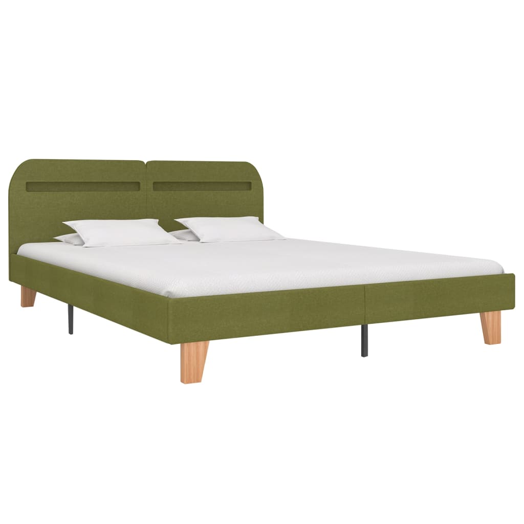 vidaXL Cadru de pat cu LED-uri, verde, 180 x 200 cm, material textil vidaXL Cadru de pat cu LED-uri, verde, 180 x 200 cm, material textil