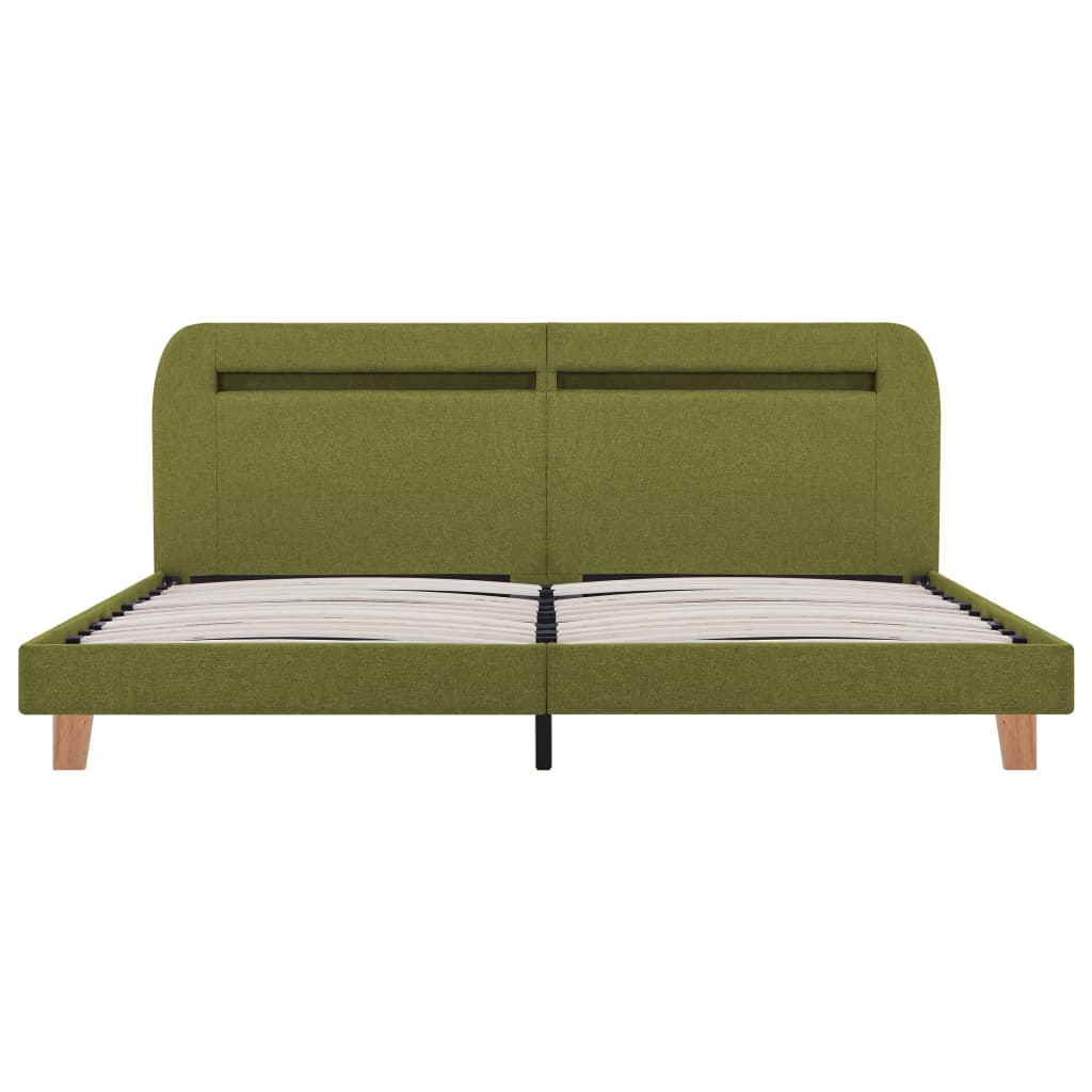 vidaXL Cadru de pat cu LED-uri, verde, 180 x 200 cm, material textil vidaXL Cadru de pat cu LED-uri, verde, 180 x 200 cm, material textil