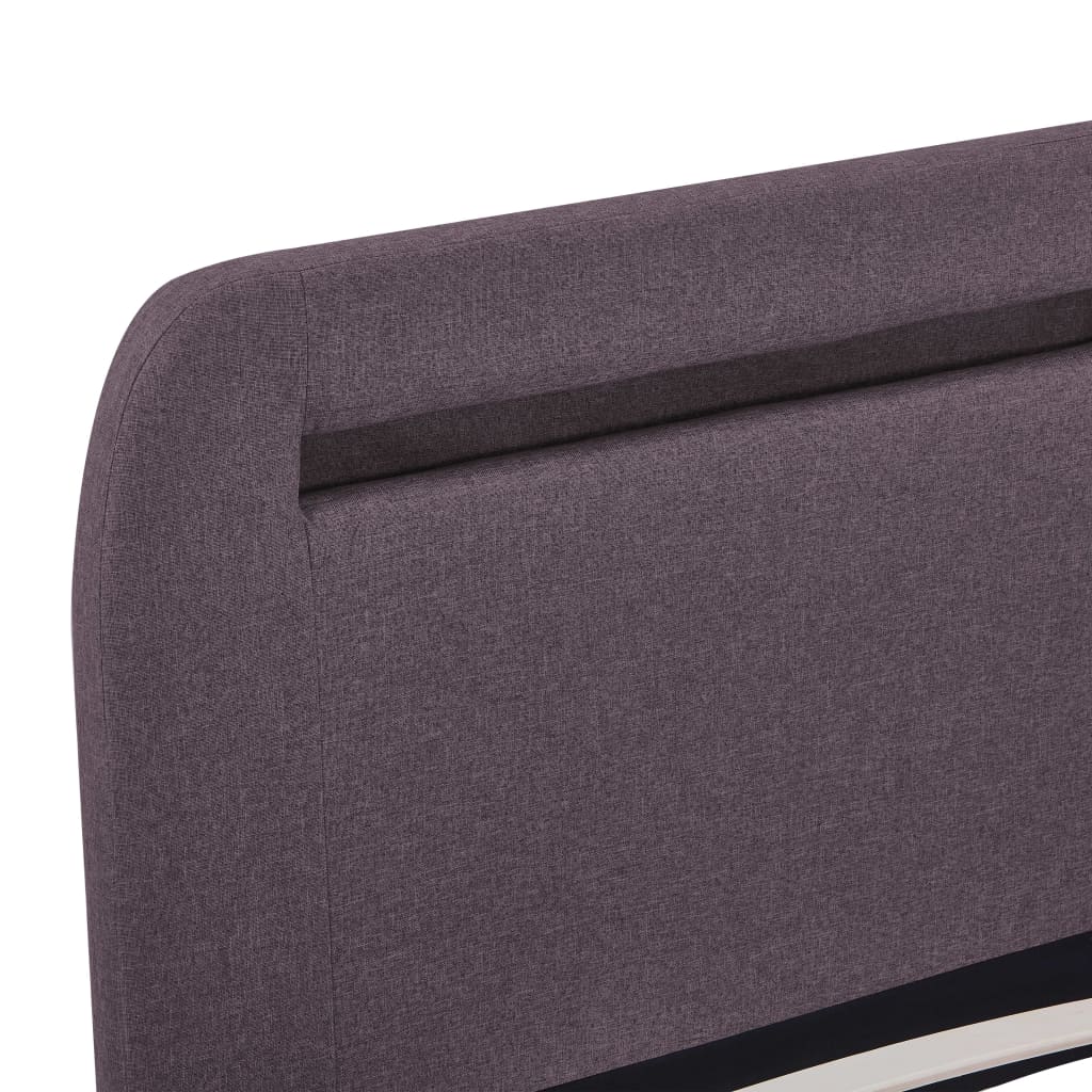 vidaXL Cadru de pat cu LED-uri, gri taupe, 160x200cm, material textil vidaXL Cadru de pat cu LED-uri, gri taupe, 160x200cm, material textil
