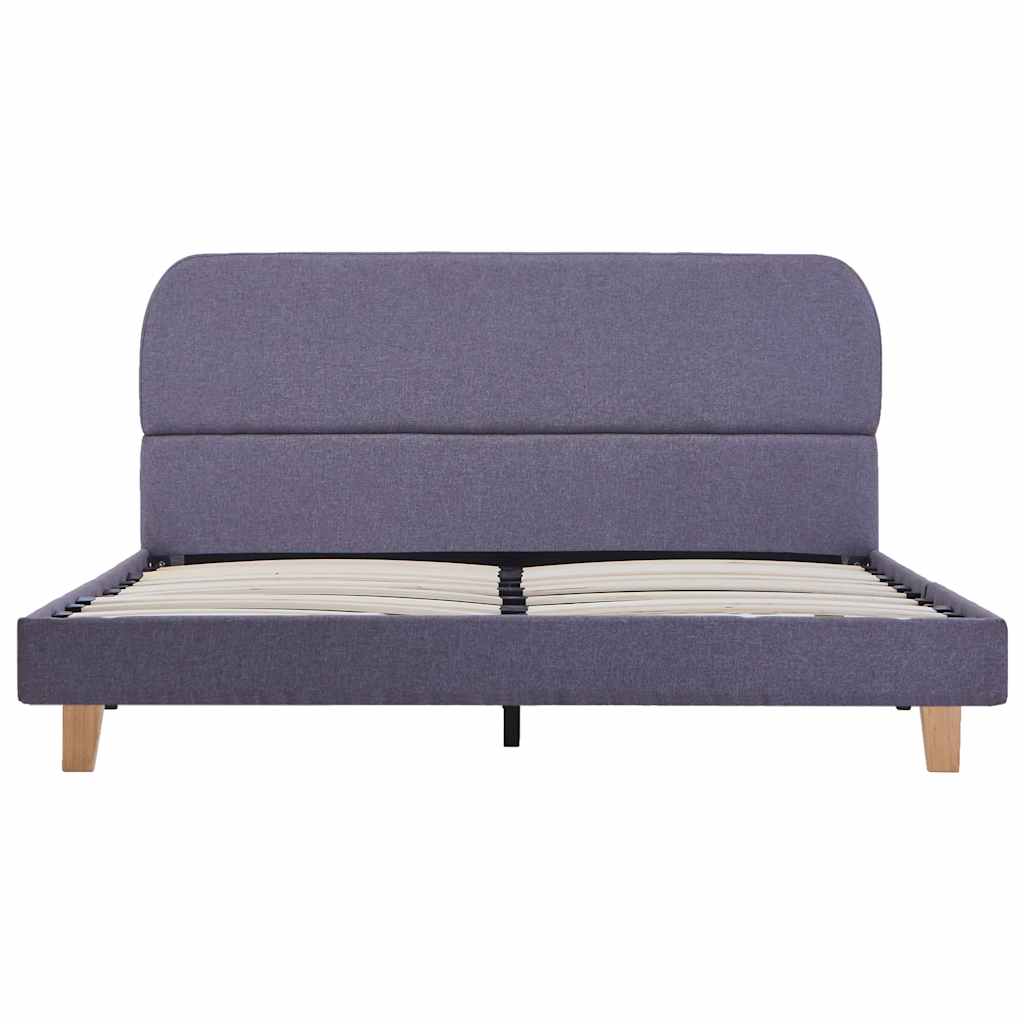 vidaXL Cadru de pat fără saltea țesătură gri deschis 135x190 cm