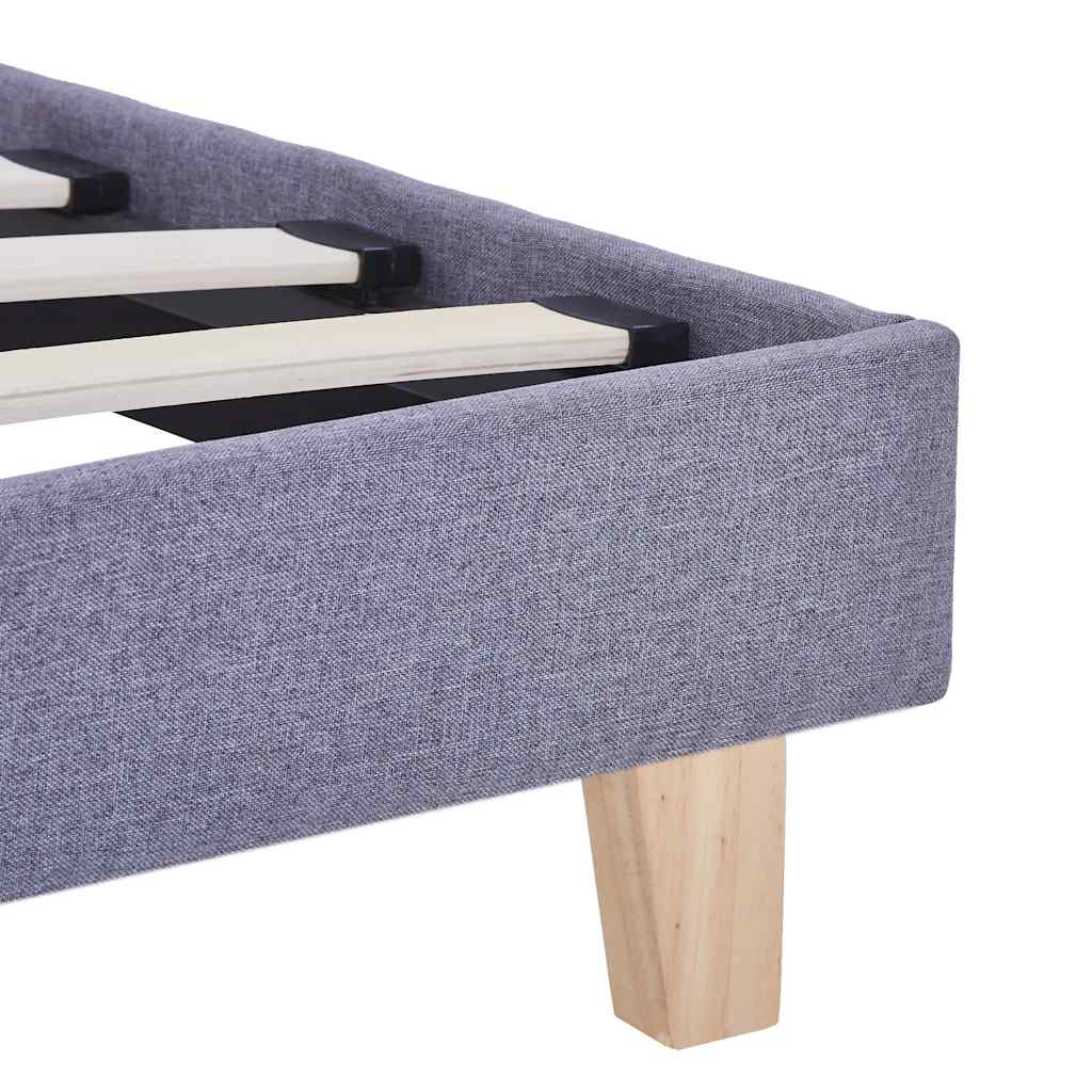 vidaXL Cadru de pat fără saltea țesătură gri deschis 135x190 cm