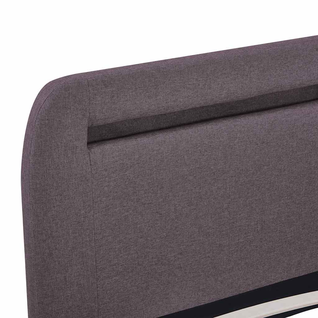 vidaXL Cadru de pat cu LED fără saltea țesătură taup 150x200 cm
