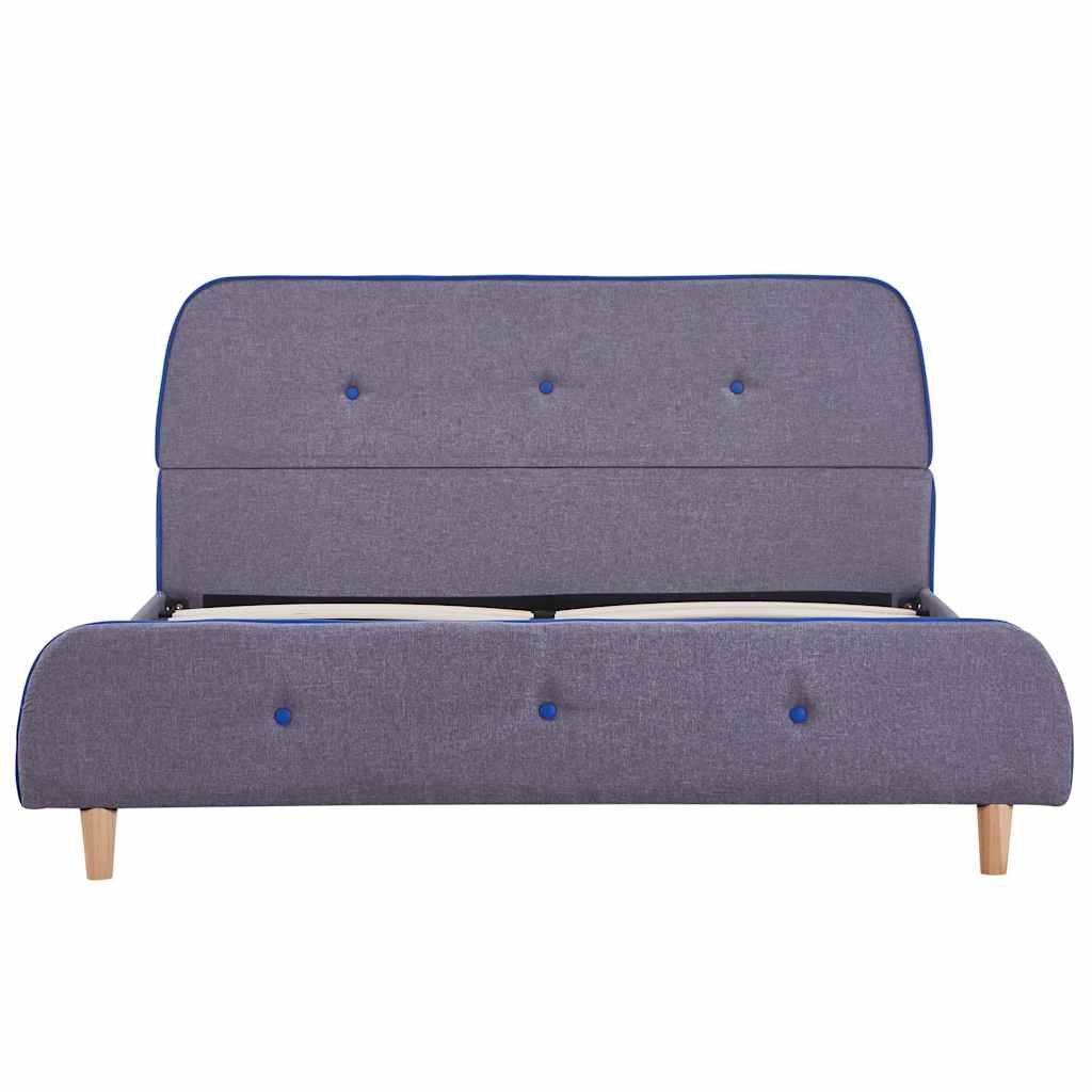 vidaXL Cadru de pat fără saltea țesătură gri deschis 135x190 cm