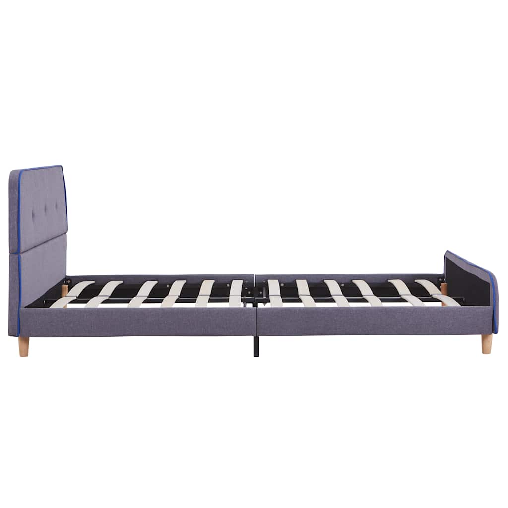 vidaXL Cadru de pat fără saltea țesătură gri deschis 135x190 cm