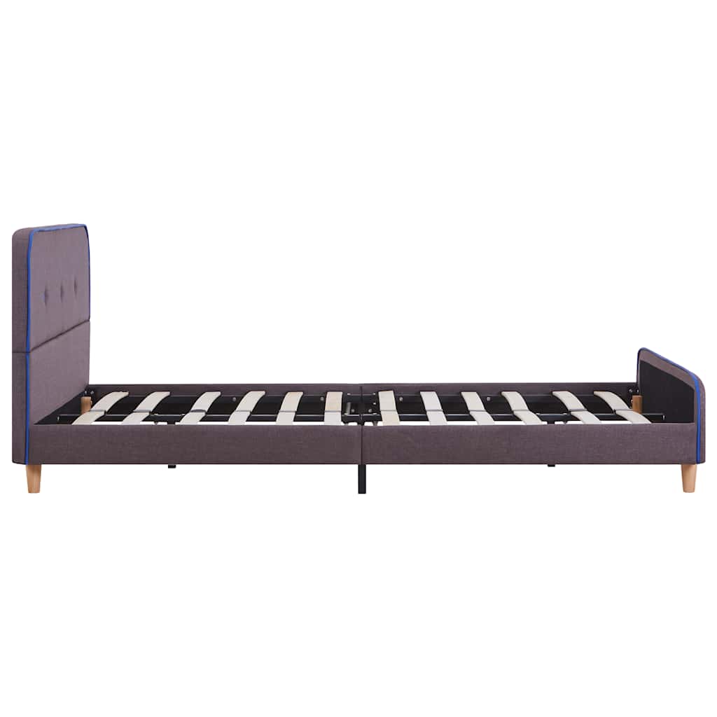 vidaXL Cadru de pat fără saltea țesătură taup 135x190 cm