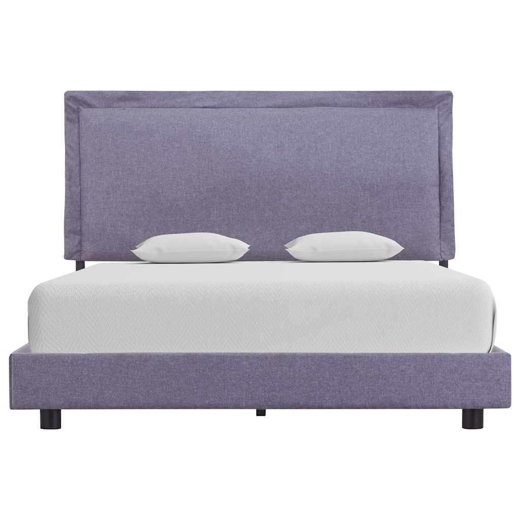 vidaXL Cadru de pat fără saltea țesătură gri deschis 135x190 cm