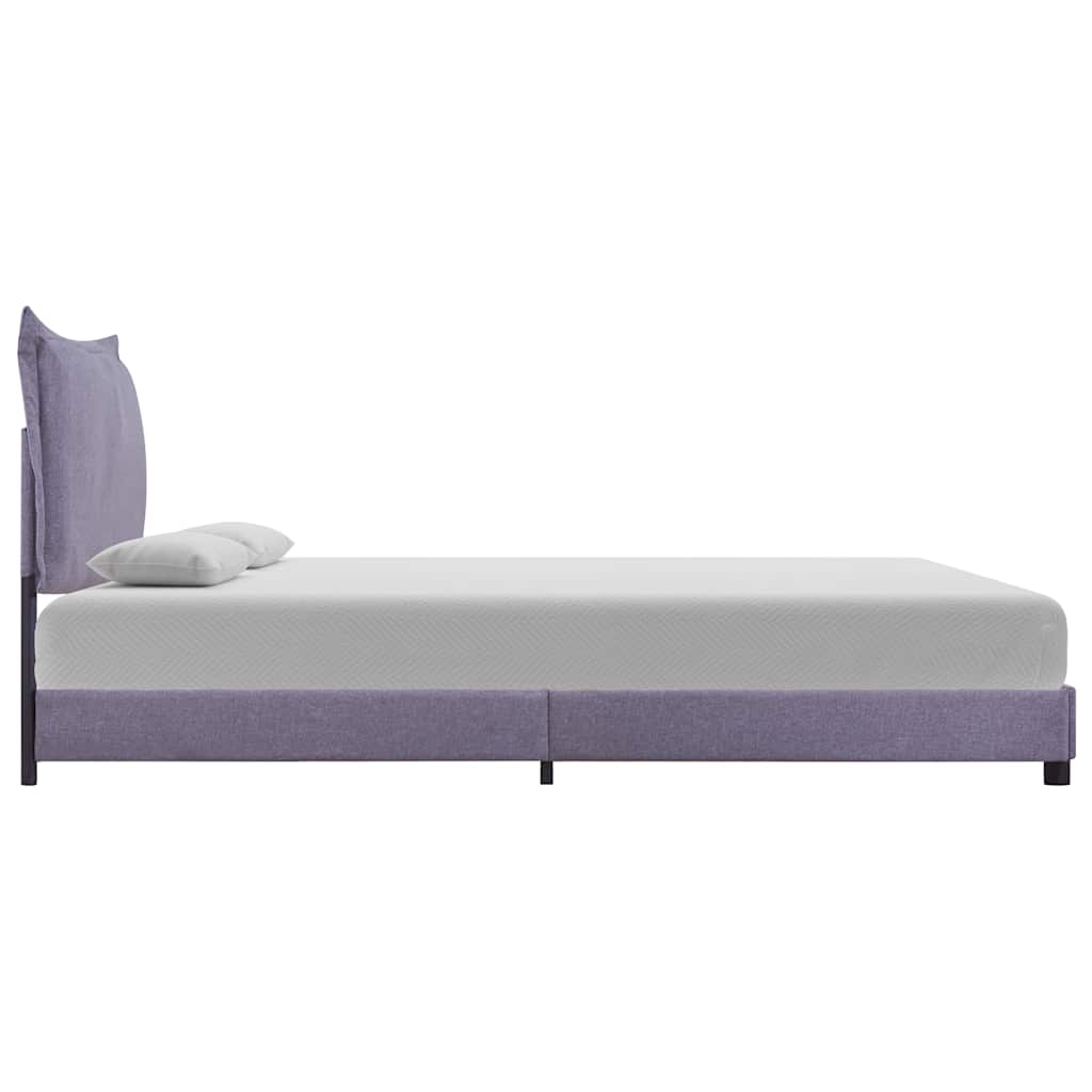 vidaXL Cadru de pat fără saltea țesătură gri deschis 135x190 cm