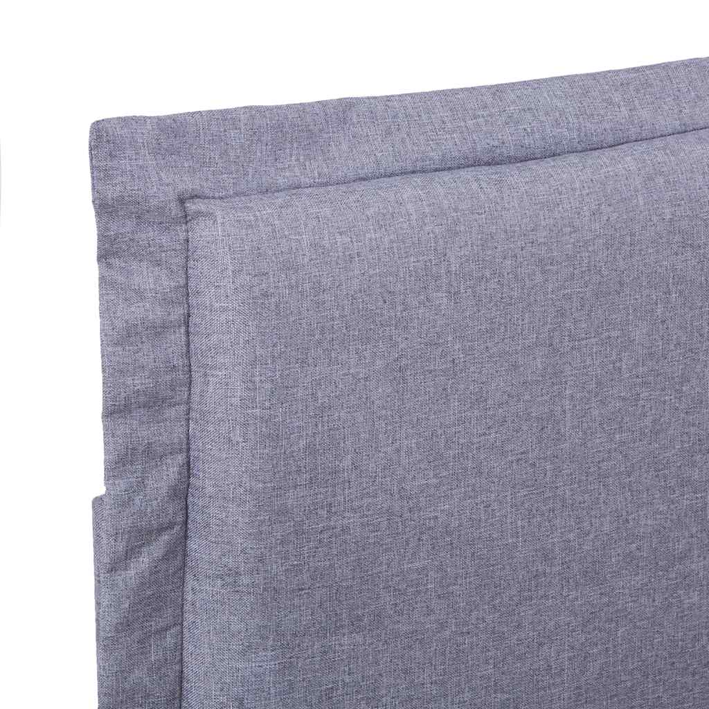 vidaXL Cadru de pat fără saltea țesătură gri deschis 135x190 cm