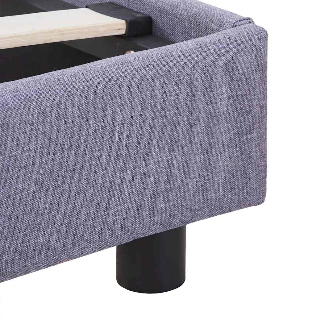 vidaXL Cadru de pat fără saltea țesătură gri deschis 135x190 cm