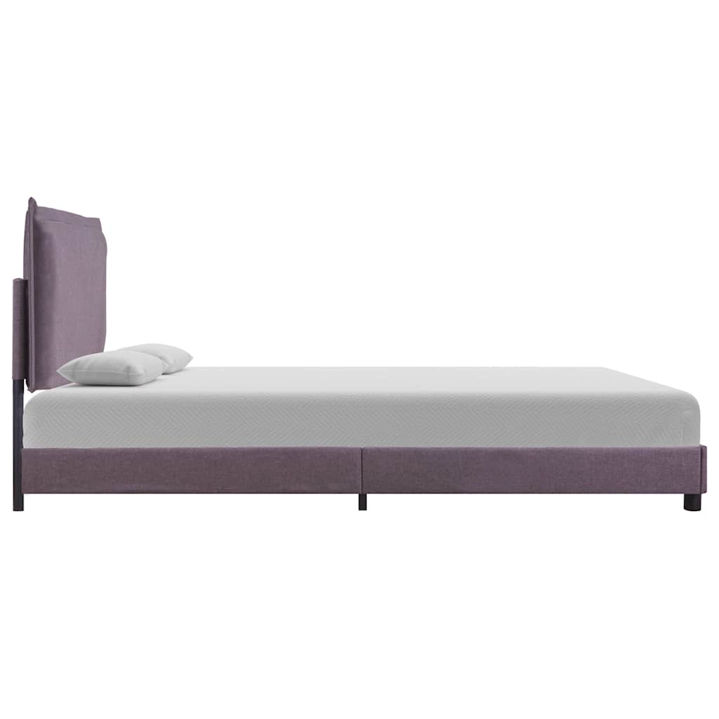 vidaXL Cadru de pat fără saltea țesătură taup 135x190 cm