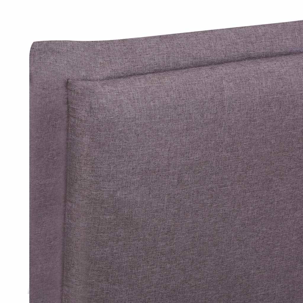vidaXL Cadru de pat fără saltea țesătură taup 135x190 cm