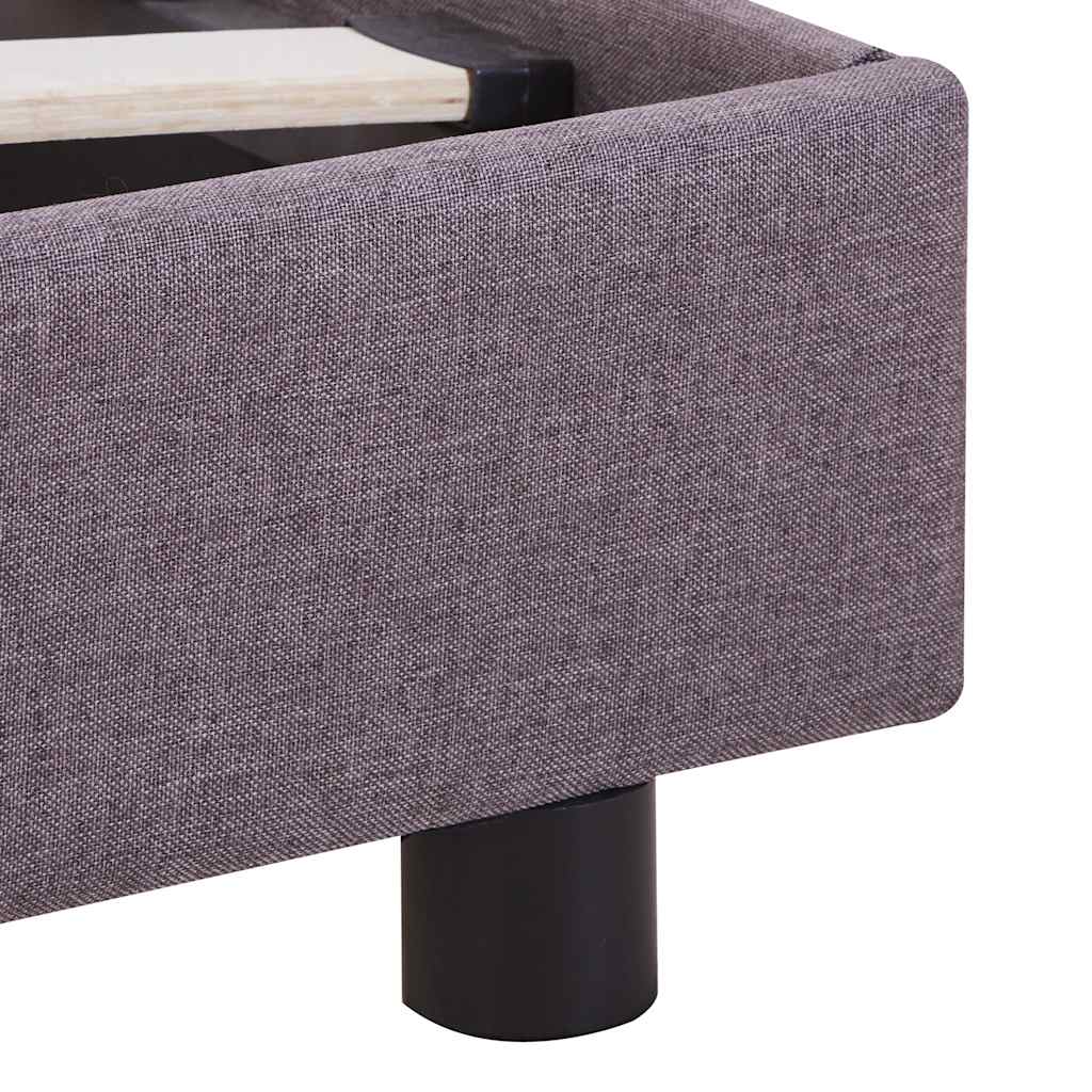 vidaXL Cadru de pat fără saltea țesătură taup 135x190 cm