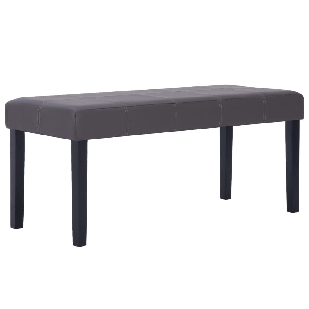 vidaXL Bancă, gri, 106 cm, piele artificială