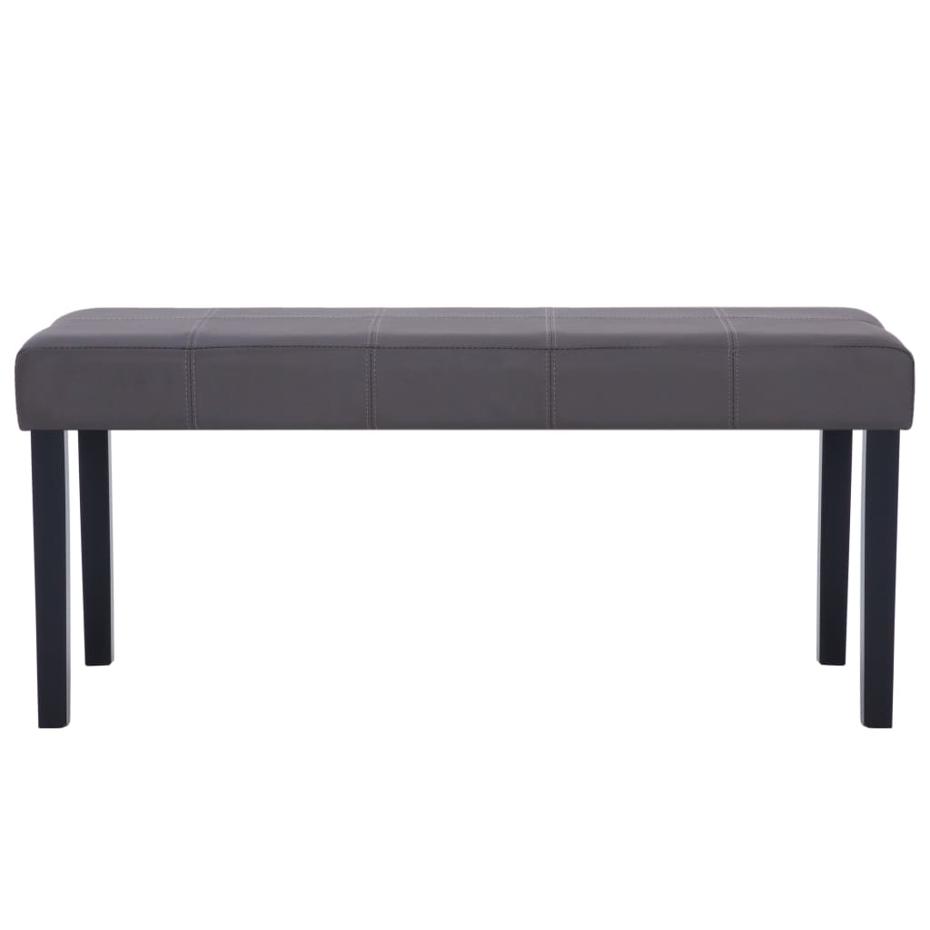 vidaXL Bancă, gri, 106 cm, piele artificială