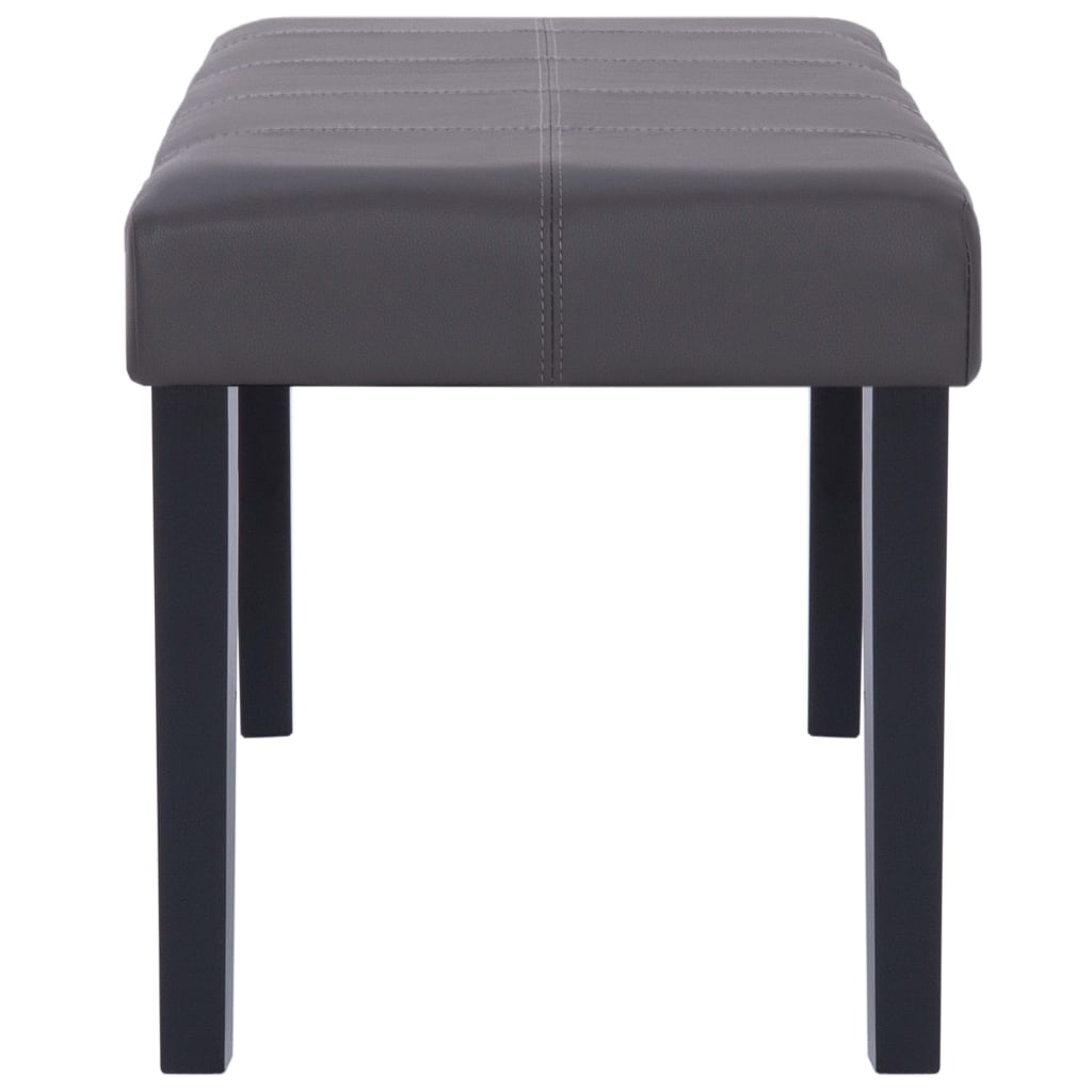 vidaXL Bancă, gri, 106 cm, piele artificială