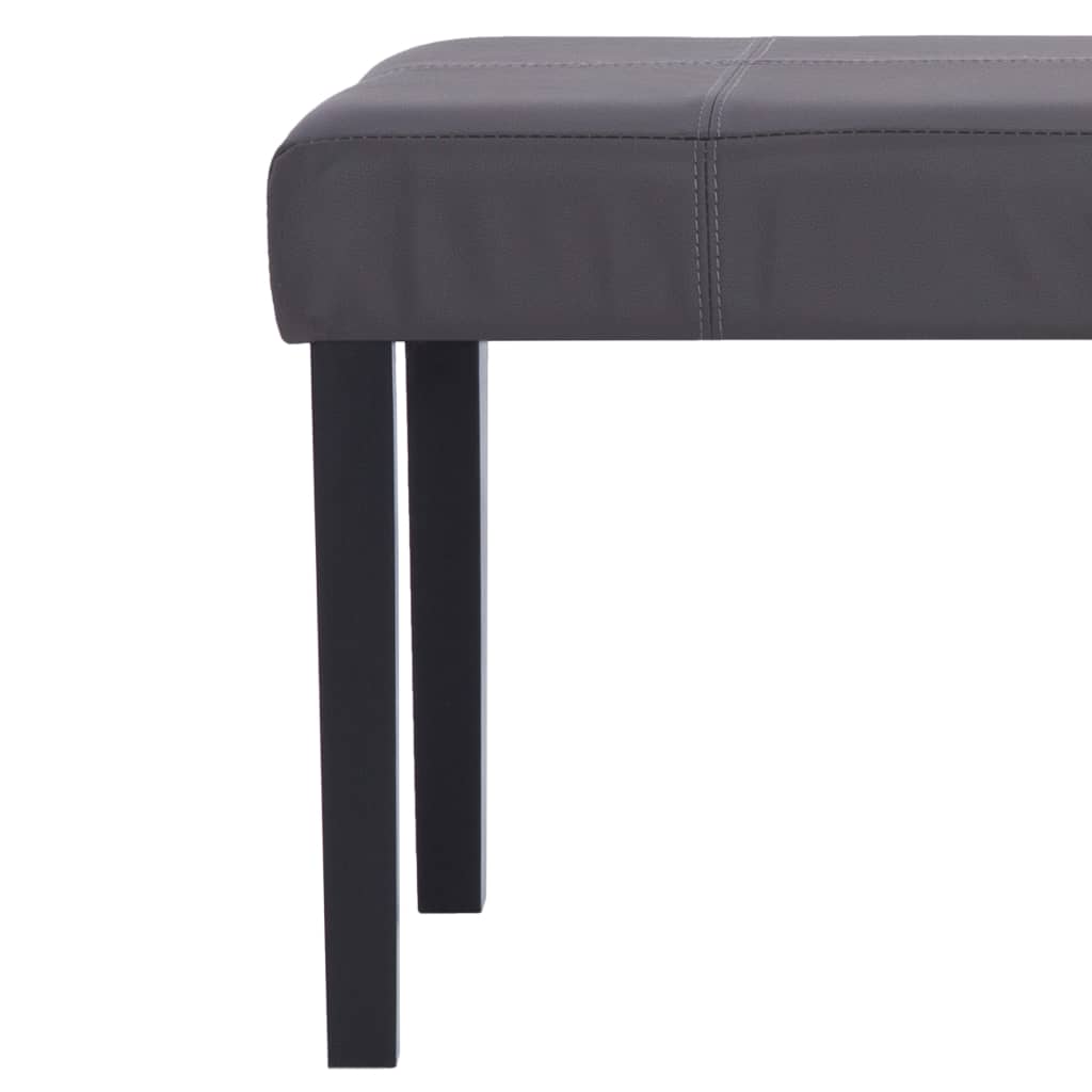 vidaXL Bancă, gri, 106 cm, piele artificială