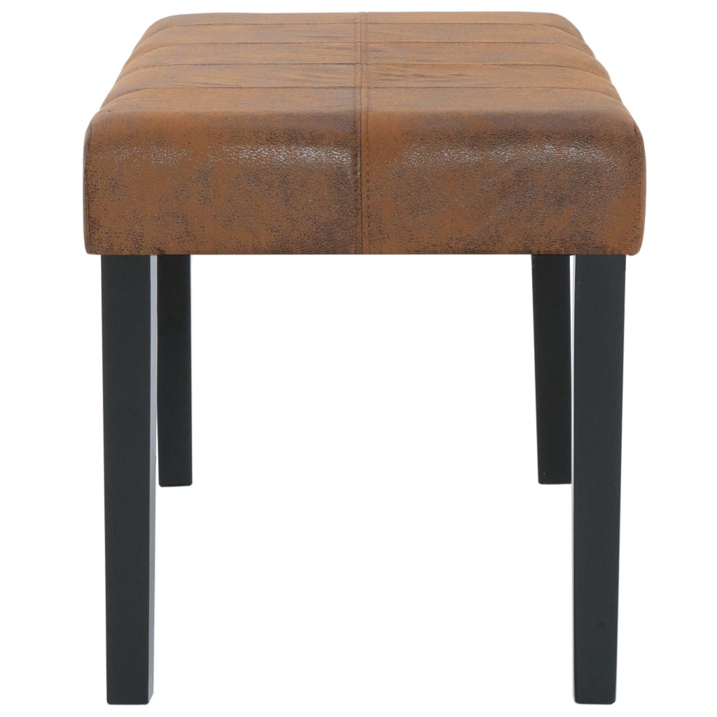 vidaXL Bancă, maro, 106 cm, piele întoarsă ecologică