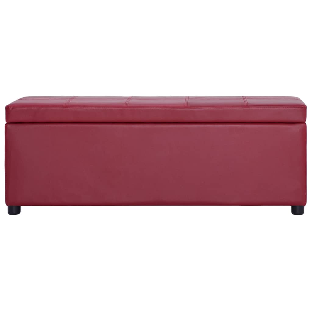 vidaXL Bancă, compartiment de depozitare, grena 116 cm piele ecologică vidaXL Bancă, compartiment de depozitare, grena 116 cm piele ecologică