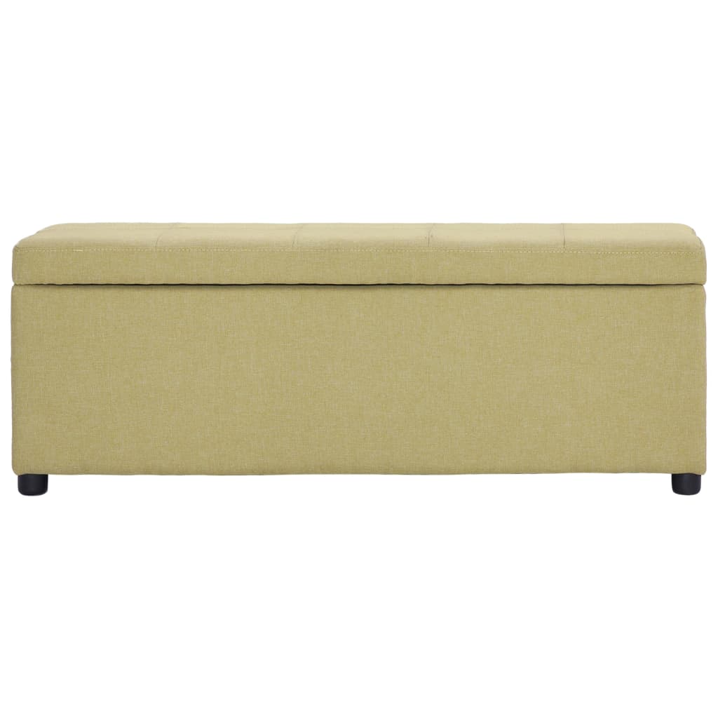 vidaXL Bancă cu compartiment de depozitare, verde, 116 cm, poliester vidaXL Bancă cu compartiment de depozitare, verde, 116 cm, poliester