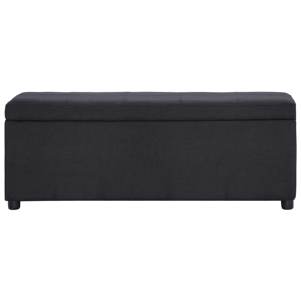 vidaXL Bancă cu compartiment de depozitare, negru, 116 cm, poliester vidaXL Bancă cu compartiment de depozitare, negru, 116 cm, poliester