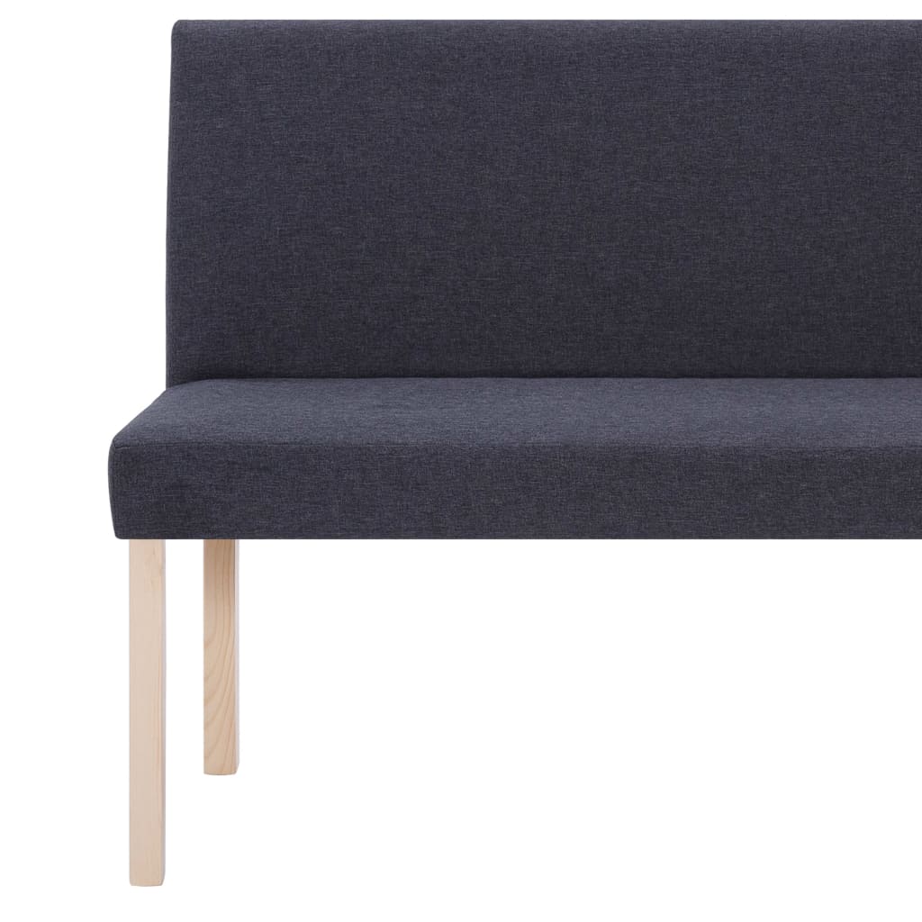 vidaXL Bancă, gri închis, 139,5 cm, poliester