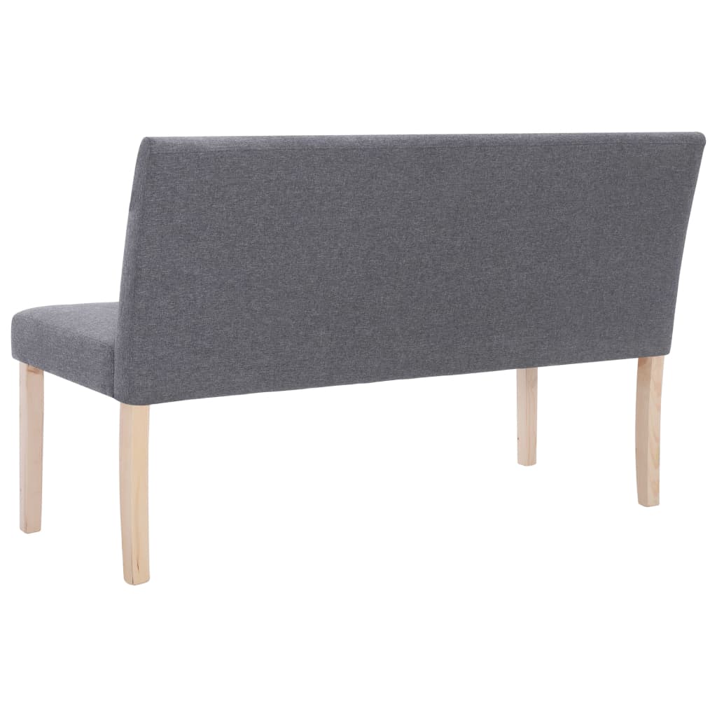 vidaXL Bancă, gri deschis, 139,5 cm, poliester