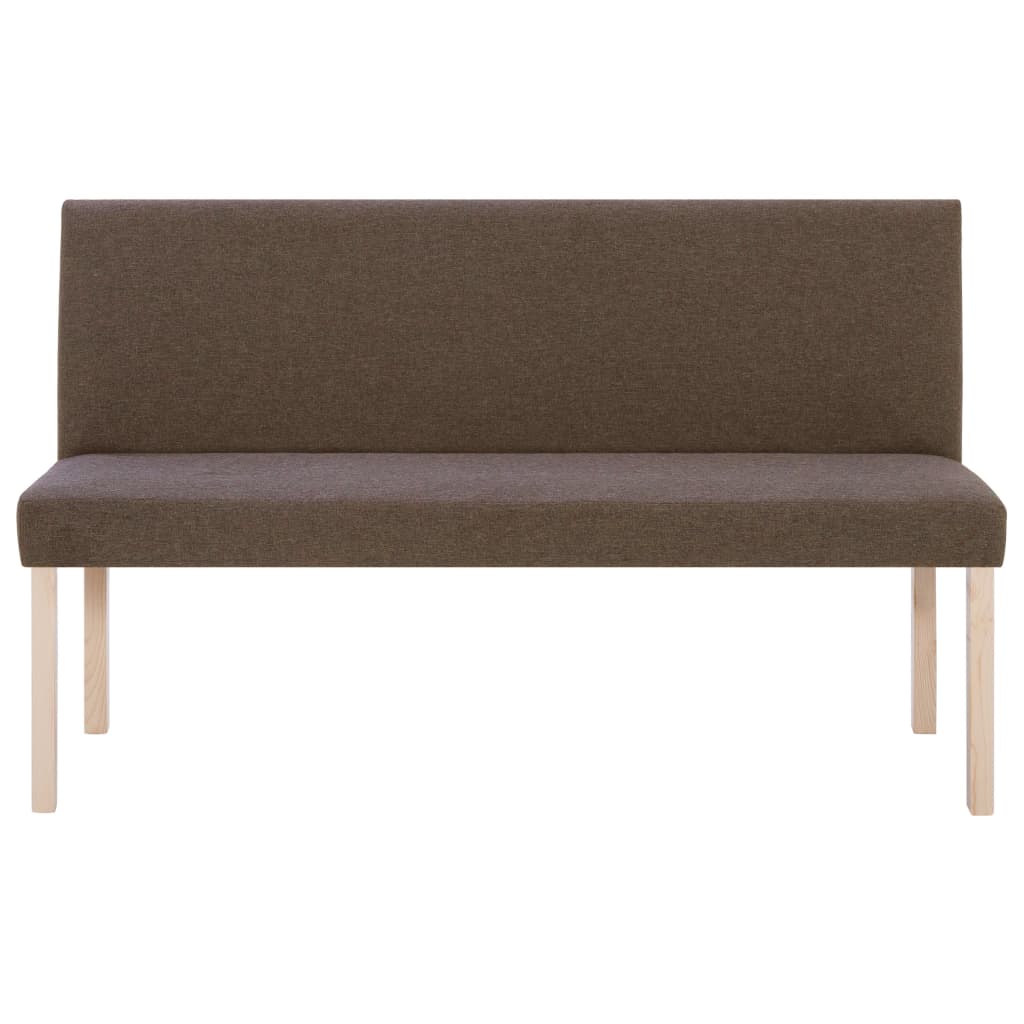 vidaXL Bancă, maro, 139,5 cm, poliester