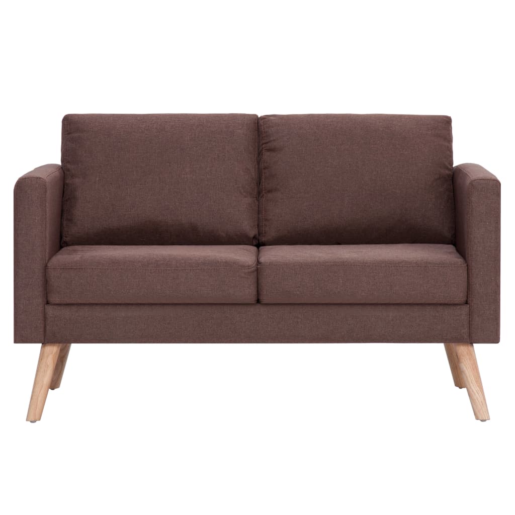 vidaXL Canapea cu 2 locuri, maro, material textil