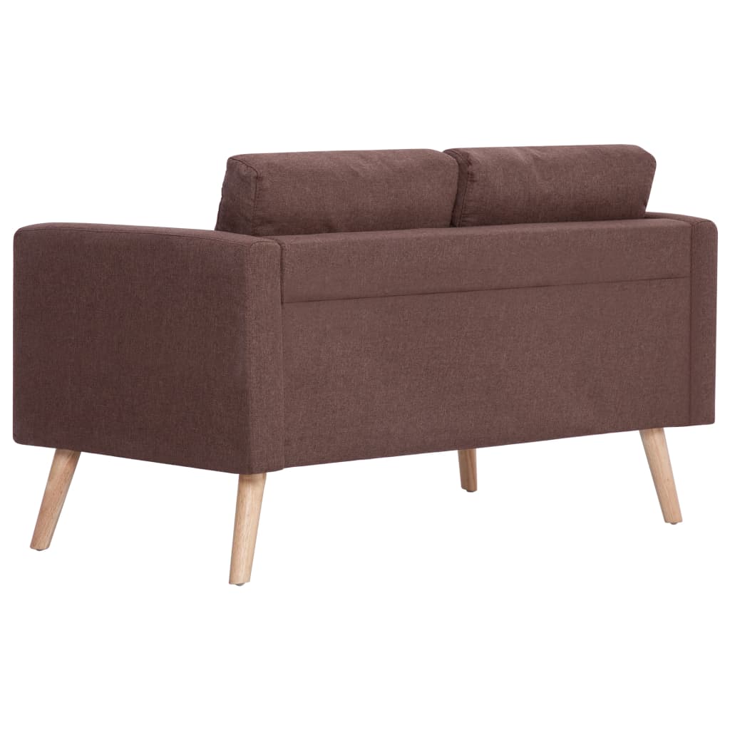 vidaXL Canapea cu 2 locuri, maro, material textil