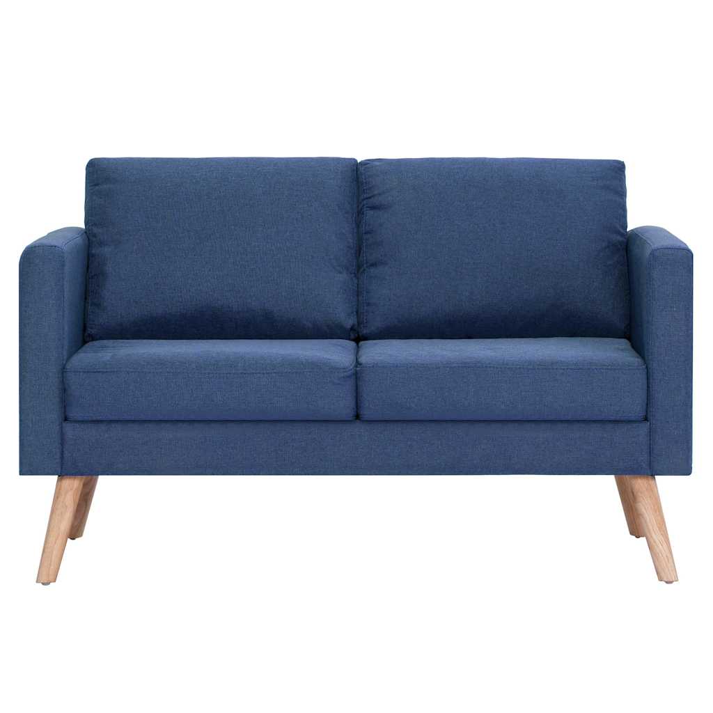 vidaXL Canapea cu 2 locuri, albastru, material textil vidaXL Canapea cu 2 locuri, albastru, material textil