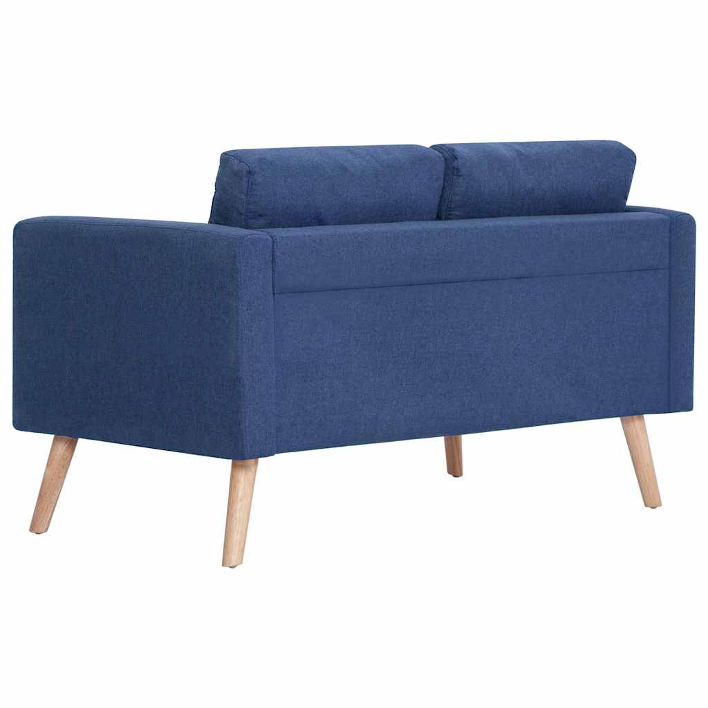 vidaXL Canapea cu 2 locuri, albastru, material textil vidaXL Canapea cu 2 locuri, albastru, material textil