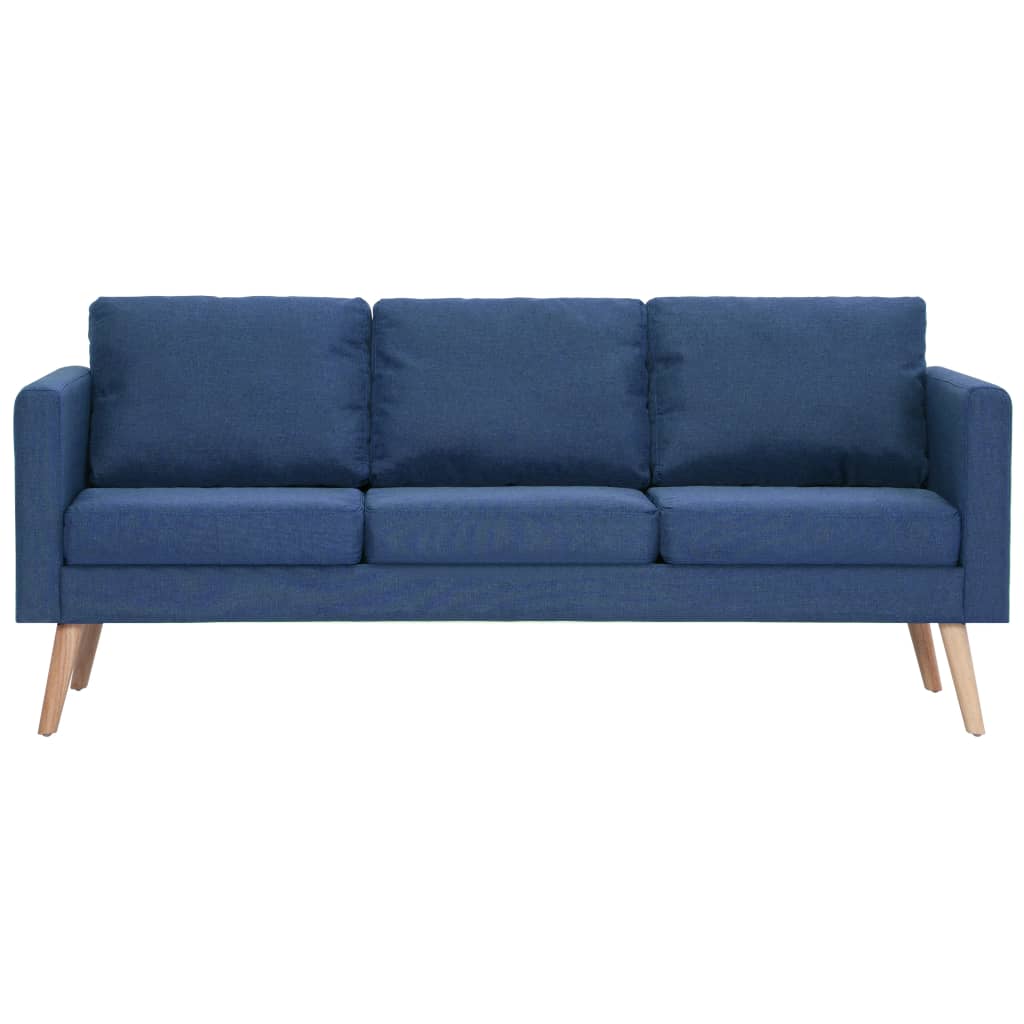 vidaXL Canapea cu 3 locuri, albastru, material textil vidaXL Canapea cu 3 locuri, albastru, material textil