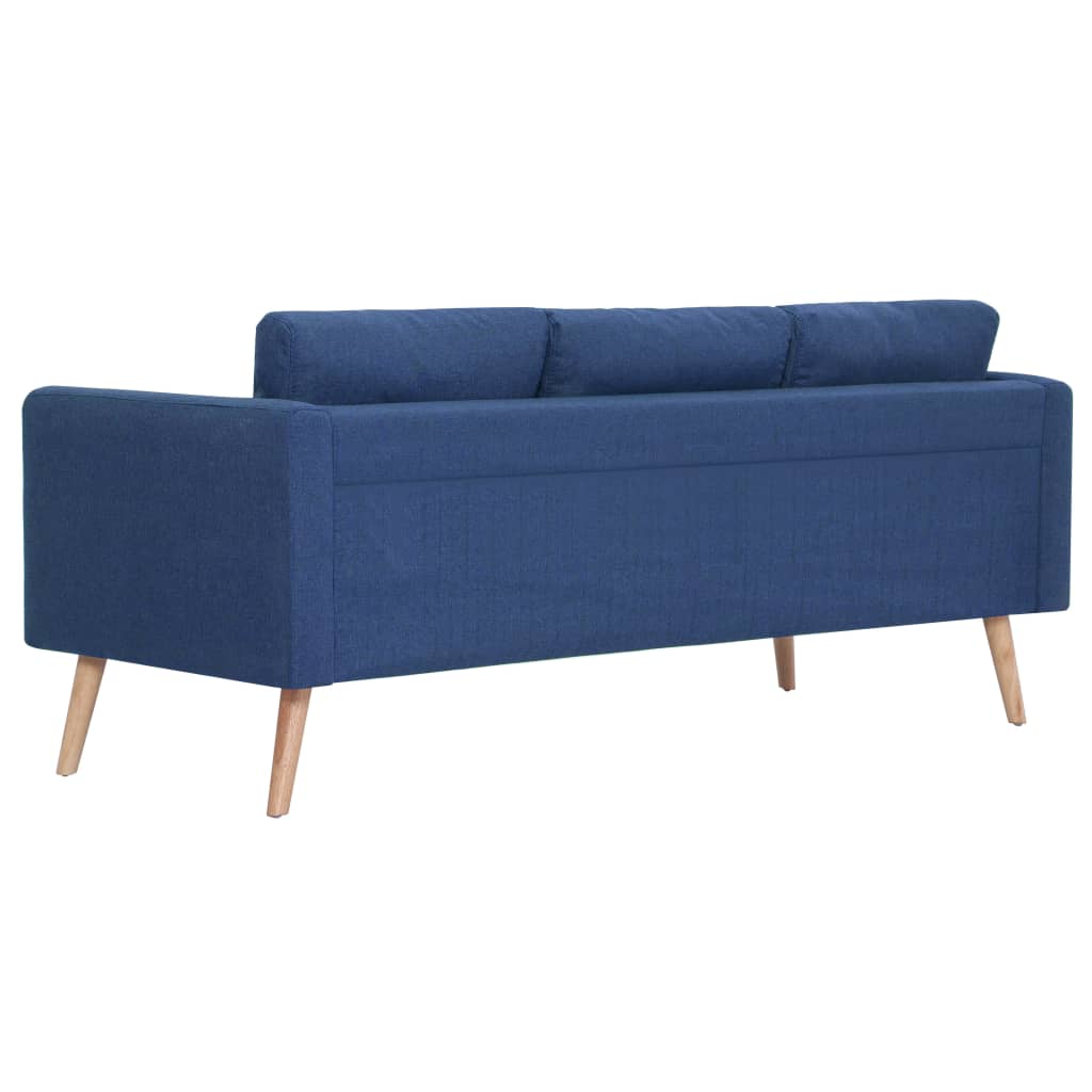 vidaXL Canapea cu 3 locuri, albastru, material textil vidaXL Canapea cu 3 locuri, albastru, material textil