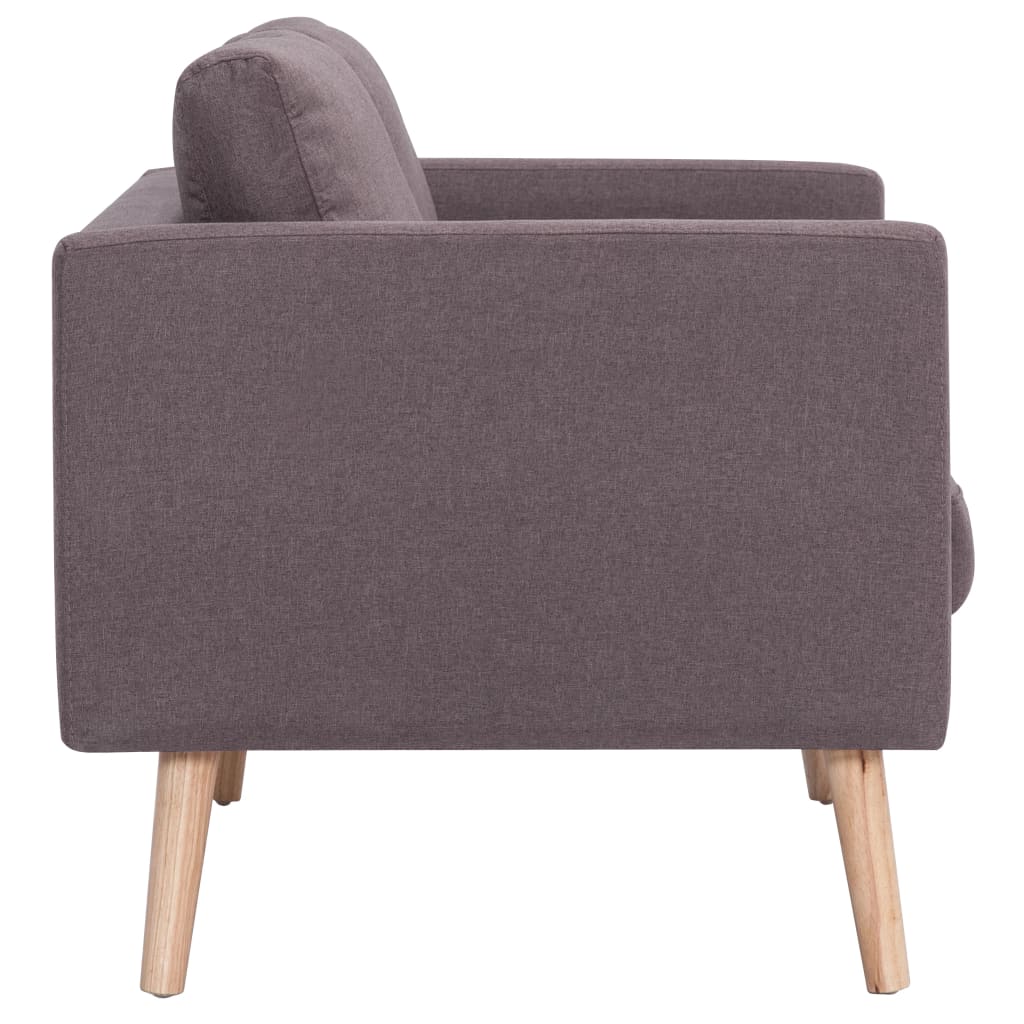 vidaXL Canapea cu 2 locuri, gri taupe, material textil