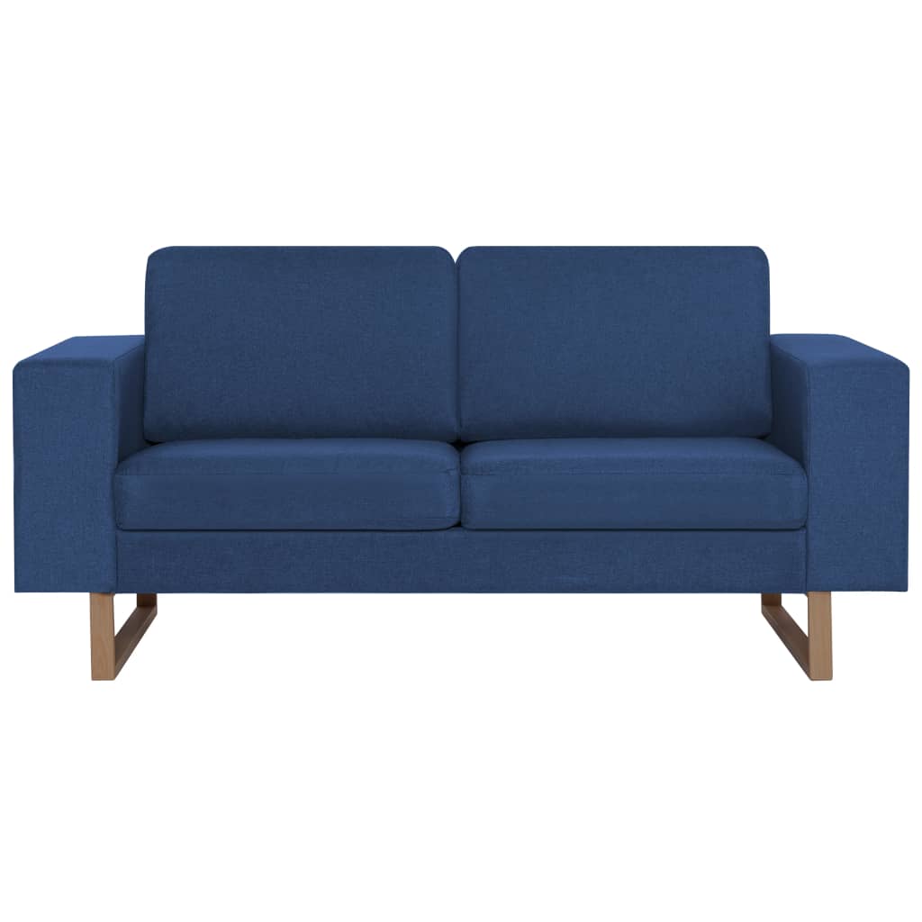 vidaXL Canapea cu 2 locuri, albastru, material textil vidaXL Canapea cu 2 locuri, albastru, material textil