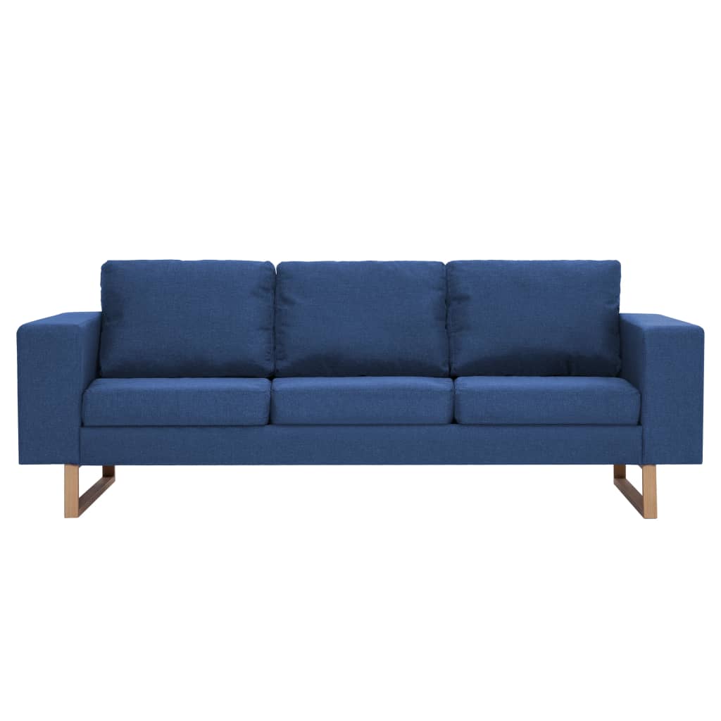 vidaXL Canapea cu 3 locuri, albastru, material textil vidaXL Canapea cu 3 locuri, albastru, material textil