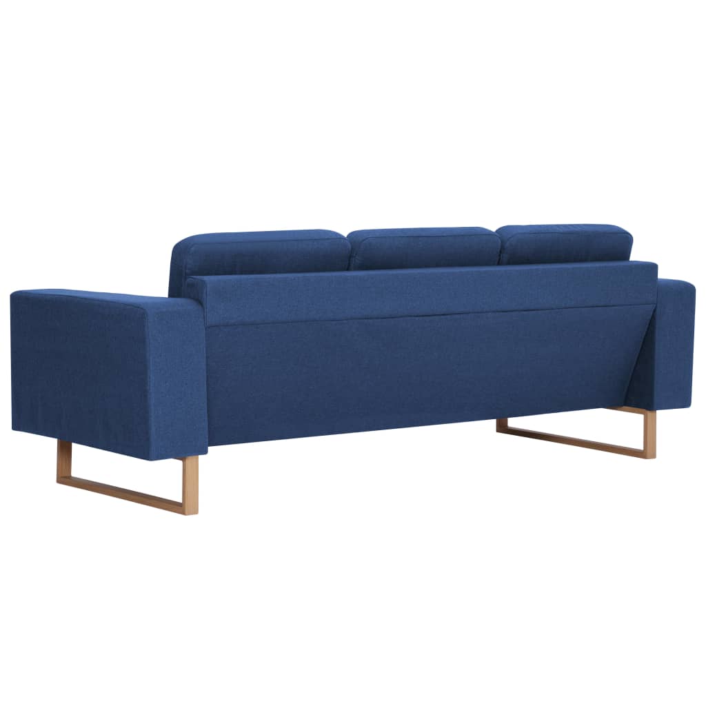 vidaXL Canapea cu 3 locuri, albastru, material textil vidaXL Canapea cu 3 locuri, albastru, material textil